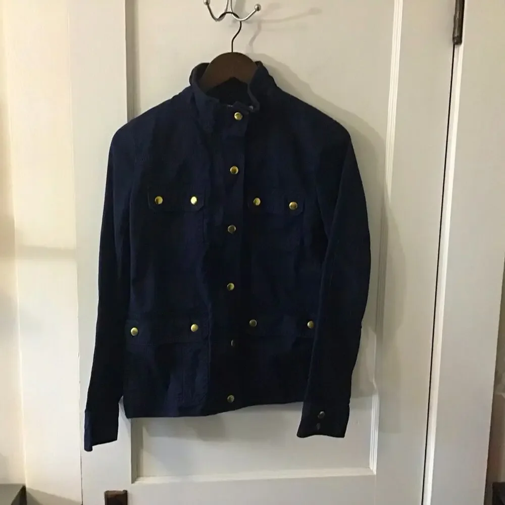 J.Crew Navy Relaxed Boyfriend Field Jacket XS